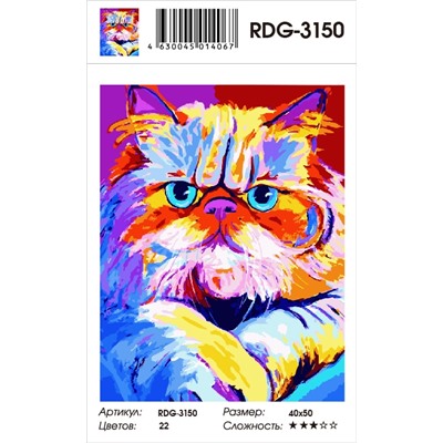 Картина по номерам 40х50 - Злобный кот