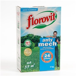 Удобрение гранулированное Florovit для газонов Анти мох, 1 кг