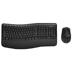 Комплект клавиатура и мышь Microsoft Comfort 5050, беспроводной, мембранный, USB, черный