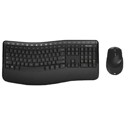 Комплект клавиатура и мышь Microsoft Comfort 5050, беспроводной, мембранный, USB, черный