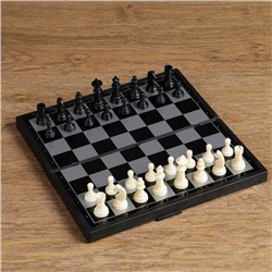 Настольная игра 3 в 1 "Зук": нарды, шахматы, шашки, магнитная доска 24.5 х 24.5 см