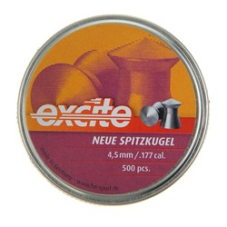 Пули пневм. "H&N Neue Spitz-Kugeln", гладк., 4,5 мм., 8,49 гран (500 шт.)