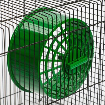 Колесо для грызунов пластиковое, без подставки, 14,5 см, зелёное