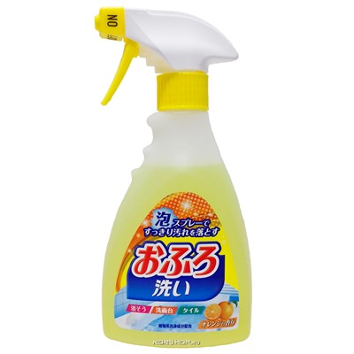 Чистящая спрей пена для ванны с антибактериальным эффектом (с маслом апельсина), Япония, 400 мл Акция
