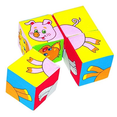 Развивающие кубики «Собери картинку. Домашние животные»
