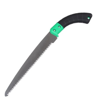Ножовка садовая, 430 мм, пластиковая ручка, зелёная