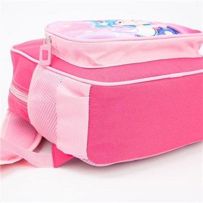 Рюкзак детский, отдел на молнии, наружный карман, кошелёк, цвет розовый