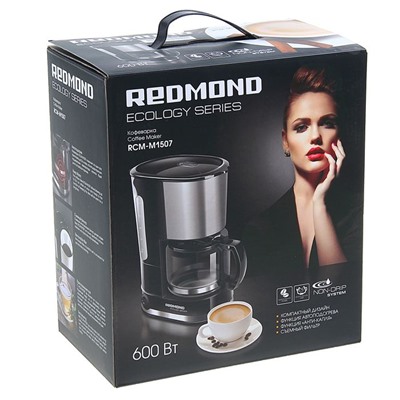 Кофеварка капельная Redmond RCM-M1507, 600 Вт, 0.6 л