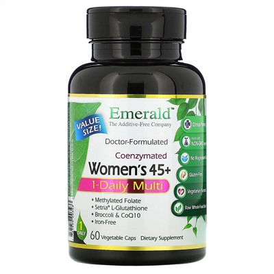 Emerald Laboratories, Coenzymated Women's 45+ 1-Daily Multi, 60 Vegetable Caps