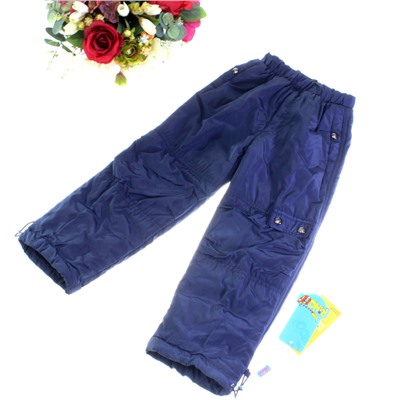 Рост 106-110. Утепленные детские штаны с подкладкой из полиэстера Rihoo цвета темного индиго.