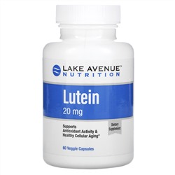 Lake Avenue Nutrition, лютеин, 20 мг, 60 растительных капсул