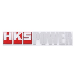 Шильдик металлопластик Skyway HKS POWER Красный, 140х30мм