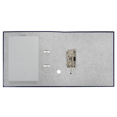 Папка-регистратор А4, 70 мм, Granite, собранный, синий, пластиковый карман, картон 1.75 мм, вместимость 450 листов