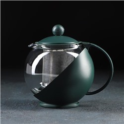Чайник стеклянный заварочный «Забота» матовый, 700 мл, с металлическим ситом, цвета МИКС