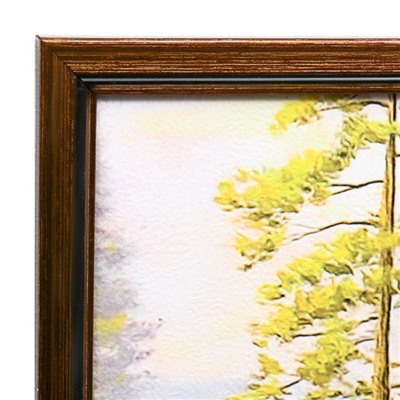 Модульная картина "Домик в лесу" 23х59-1шт, 20х53-2шт, 18х47-2шт, 60х100 см