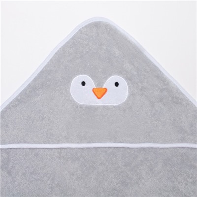 Набор "Пингвин", махровое полотенце с капюшоном 85*85 см, следки 18 см
