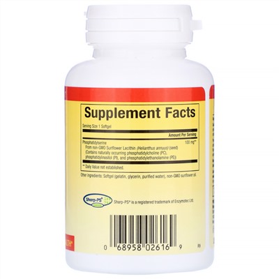 Natural Factors, ФС (фосфатидилсерин), 100 мг, 60 мягких таблеток