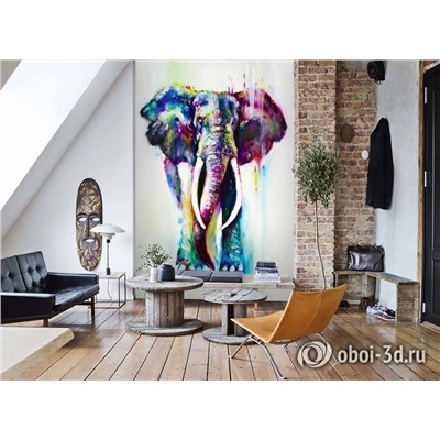 3D Фотообои «Слон акварелью»