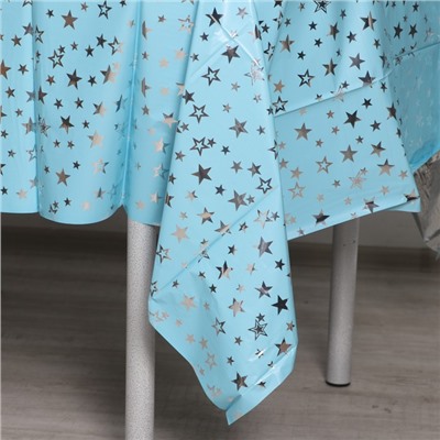 Скатерть «Звёзды», 137 × 183 см, цвет голубой