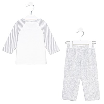 Пижама детская, рост 62/68 см, цвет серый