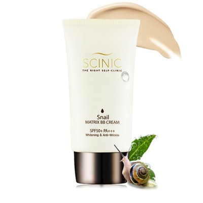 BB крем с муцином улитки Scinic Snail Matrix BB Cream SPF50, 40 мл