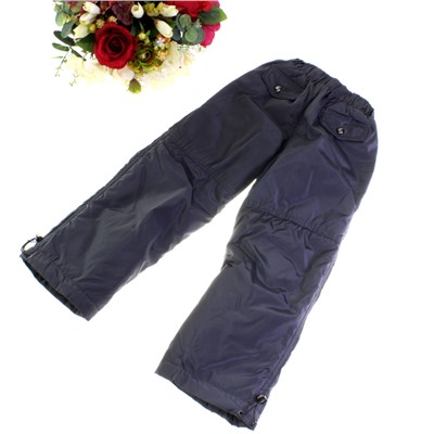 Рост 106-110. Утепленные детские штаны с подкладкой из полиэстера Rihoo  графитового цвета.