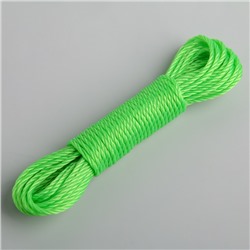 Верёвка бельевая Доляна, d=3 мм, длина 10 м, цвет МИКС