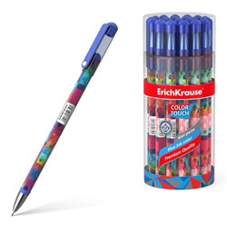 Ручка гелевая дизайн ErichKrause ColorTouch Patchworks, чернила/синие 50750