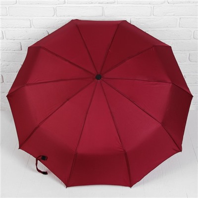 Зонт автоматический, 3 сложения, 10 спиц, R = 50 см, цвет МИКС