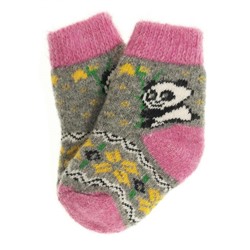 Носки детские "Панда с цветком" 6312-1
