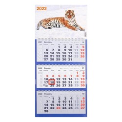 Календарь квартальный, трио "Символ года - 91" 2022 год, 31 х 69 см