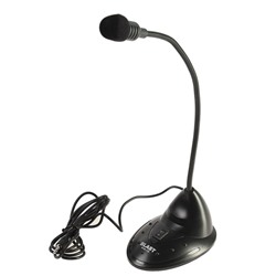 Микрофон компьютерный BLAST BAM-120, 16-20000 Гц, 2,2 кОм, 58 дБ, кабель 1,8 м, черный