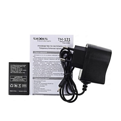 Сотовый телефон Texet TM-121 Black, цвет черный