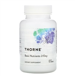 Thorne Research, Базовые питательные вещества для приема 2 раза в день, 60 капсул
