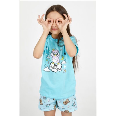Детская пижама с шортами Кристаллики