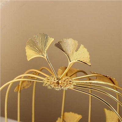 Подставка под десерты «Мрамор», 20×20×25 см, цвет металла золотой