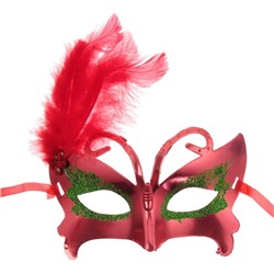 Карнавальная маска «С пером», цвет МИКС