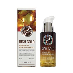 [Enough] Сыворотка для лица с 24К золотом, Rich Gold Intensive Pro Nourishing Ampoule 30 мл.