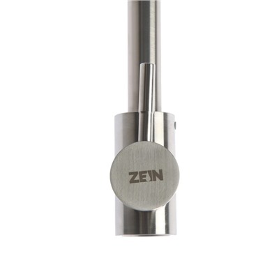 Смеситель для кухни ZEIN Z2386, однорычажный, картридж керамика 40 мм, нержавеющая сталь, сатин   74