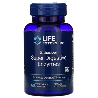 Life Extension, Enhanced Super Digestive Enzymes, 60 вегетарианских капсул