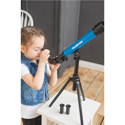 Телескоп детский «Юный астроном» с штативом, цвета МИКС