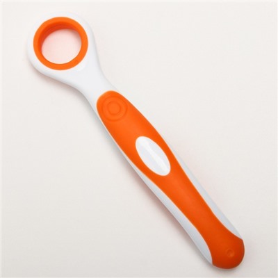 Набор детских зубных щёток-массажеров (силикон/нейлон), с ограничителем, цвет оранжевый
