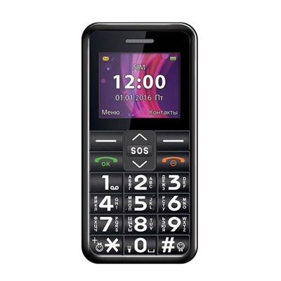 Сотовый телефон Texet TM-101, черный
