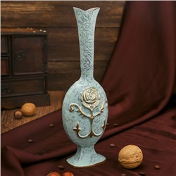 Интерьерный сувенир ваза "Киаан" латунь, 9,5х9,5х25 см