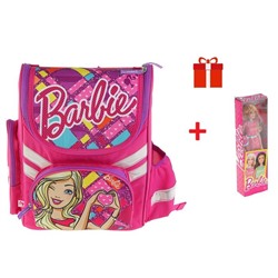Ранец Стандарт Barbie 35 х 26.5 х 13, для девочки, EVA-спинка, подарок-кукла