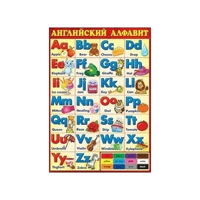 3000555 Английский алфавит А5  мини-плакат