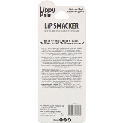 Lip Smacker, Бальзам для губ Lippy Pals, Unicorn, сладкий единорог, 4 г