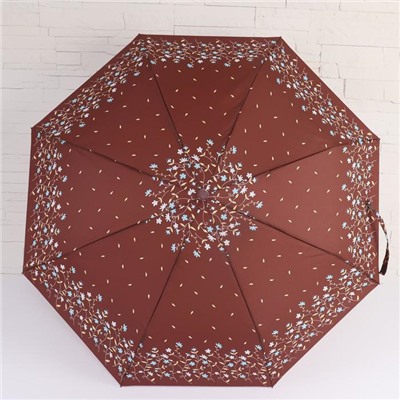 Зонт автоматический «Lusy», ветроустойчивый, 3 сложения, 8 спиц, R = 47 см, цвет МИКС