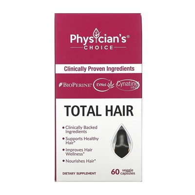 Physician's Choice, Total Hair, 60 Vegetarian Capsules