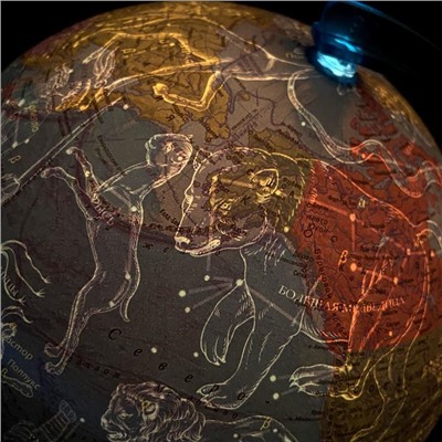 Глобус  "Глобен. День и Ночь", интерактивный, с двойной картой, диаметр 250 мм, с подсветкой, с очками